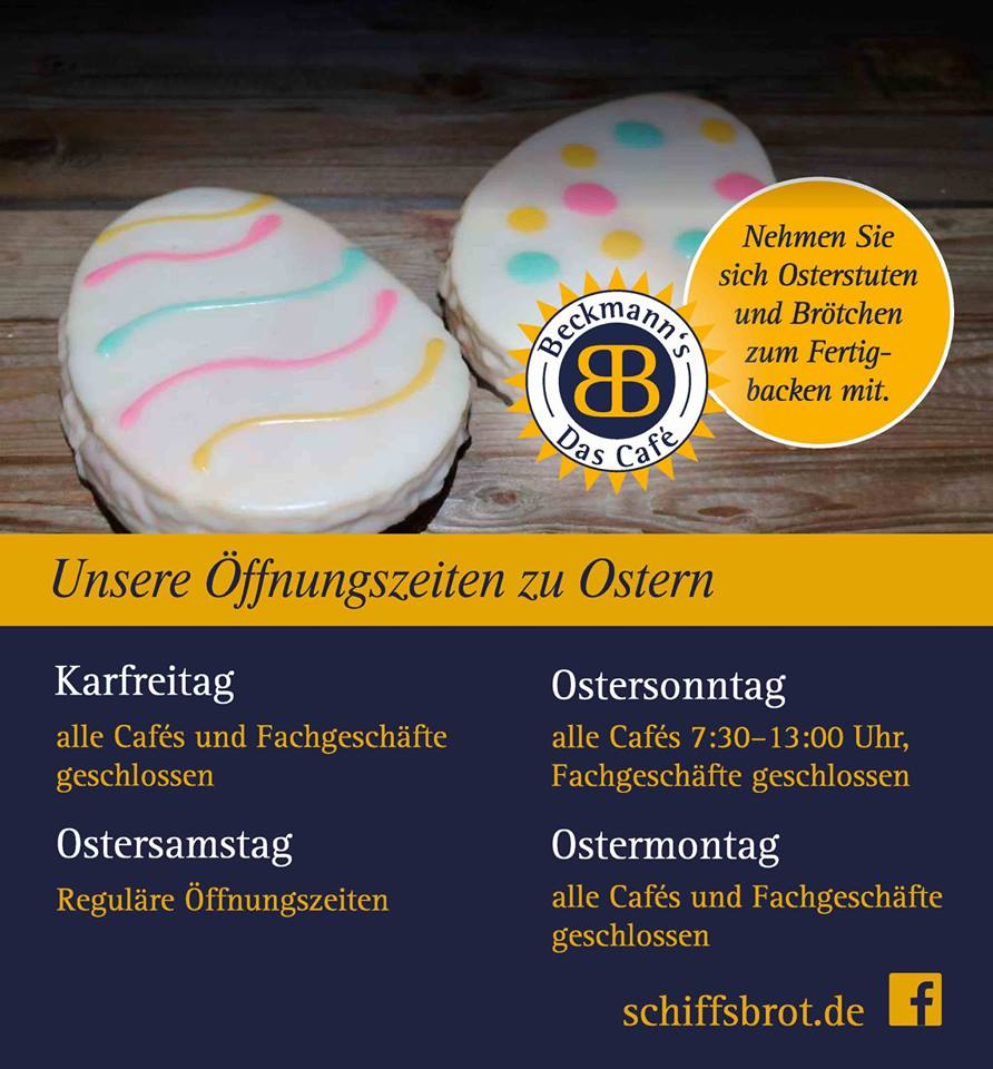 Unsere Öffnungszeiten zu Ostern