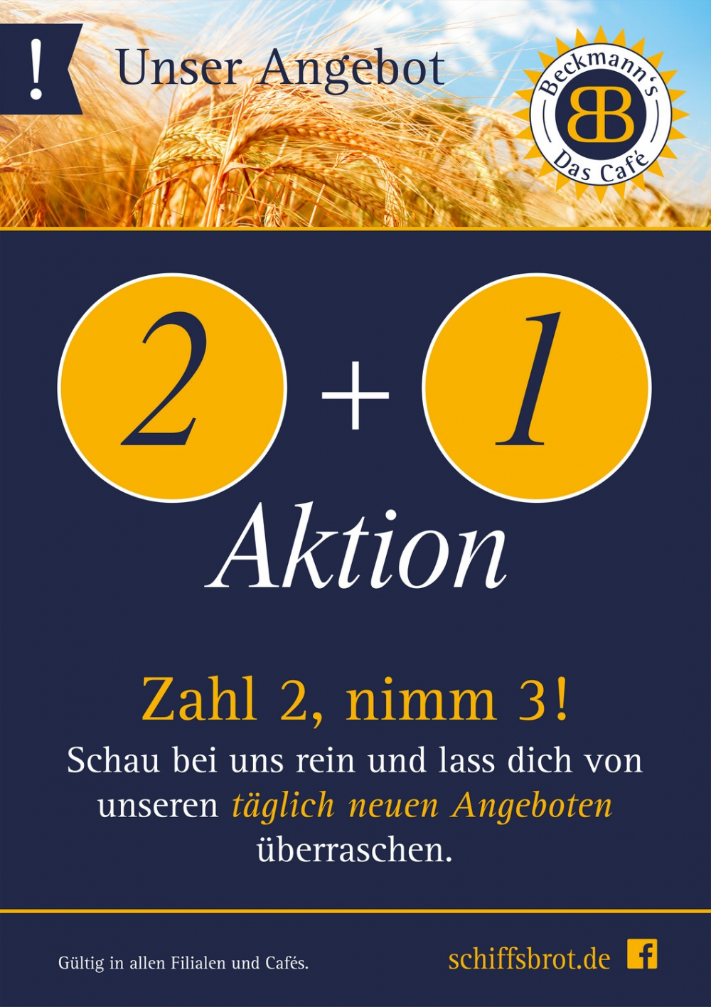 Unser Aktuelles Angebot - 2 + 1 Aktion