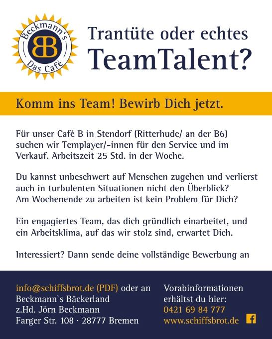 Trantüte oder echtes TeamTalent?