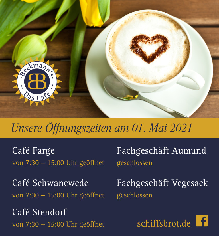 Öffnungszeiten am 1. Mai
