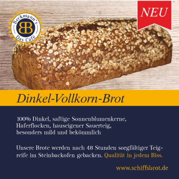Neu: Dinkel-Vollkorn-Brot